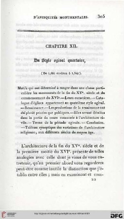 Chapitre XII: Du style ogival quartaire