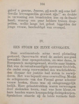 IV. Een strom en zijne gevolgen