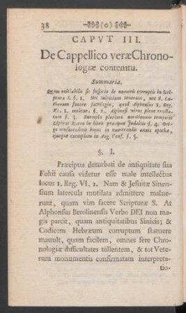 Caput III. De Capellico verae Chronologiae contemtu