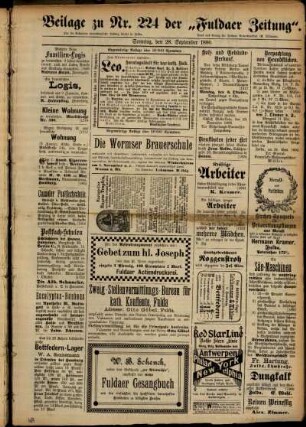 Zweite Ausgabe vom Sonntag, den 28. September 1890.