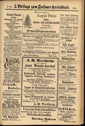 Dritte Ausgabe vom Samstag, den 08. Dezember 1894.