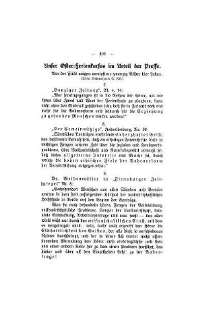 Unser Oster-Ferienkursus im Urteil der Presse