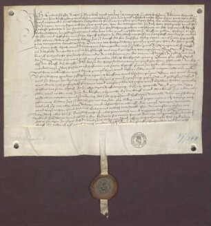 Verkaufsbrief des Andreas und der Margaretha Pfiffer zu Steinbach an die Herrschaft über Häuslein und Hofraite am großen Schweighof zu Steinbach