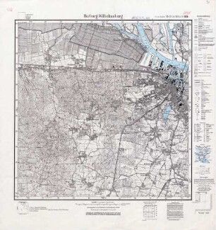 2525 (alte Nr.: 1121) Harburg Wilhelmsburg, Meßtischblatt (4 cm - Karte)