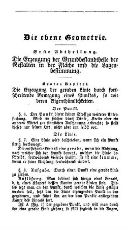 Die ebene Geometrie.