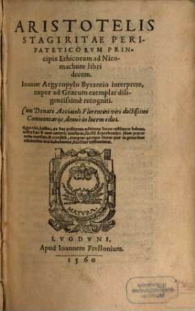 Ethica ad Nicomachum : libri X.