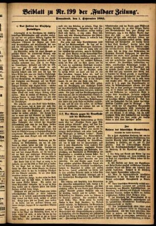 Ausgabe vom Samstag, den 01. September 1883.