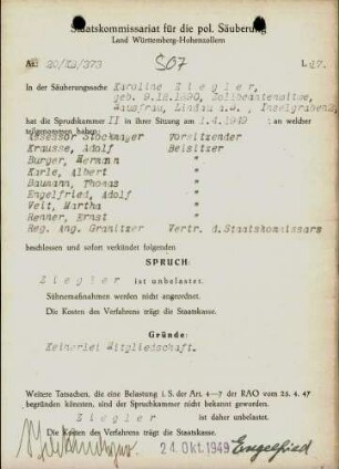 Ziegler, Karoline