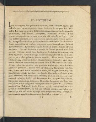 Ad Lectorem.