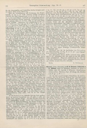 446-447 [Rezension] Mercati, Giovanni, L‘età di Simmaco l‘Interprete e S. Epifanio ossia se Simmaco tradusse in greco la bibbia sotto M. Aurelio il Filosofo