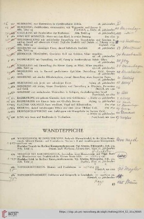 Wandteppiche (Nr. 978-981)