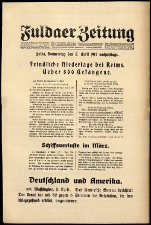 Ausgabe vom Donnerstag, den 05. April 1917.