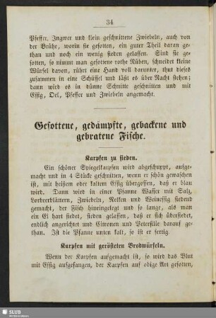 Gesottene, gedämpfte, gebackene und gebratene Fische