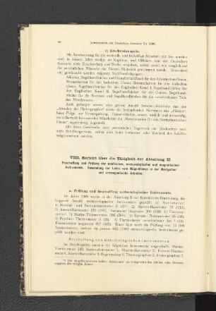 a. Prüfung und Beschaffung meteorologischer Instrumente.