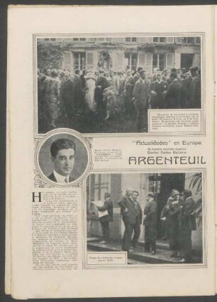 Argenteuil : "Actualidades" en Europa de nuestro enviado especial Doctor Carlos Quijano
