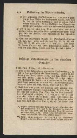 Nöthige Erläuterungen zu den einzelnen Sprachen.