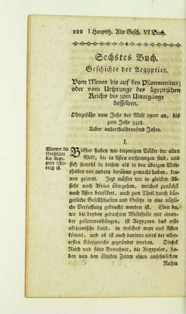 Sechstes Buch. Geschichte der Aegyptier