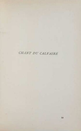 Chant du calvaire