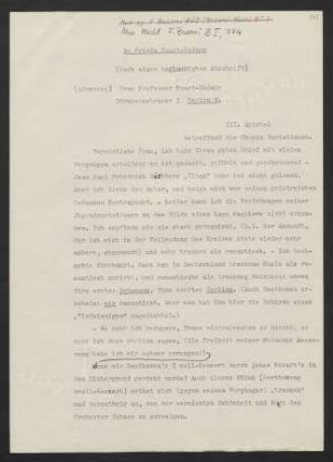 Brief an Frieda Kwast-Hodapp, 25.04.1922