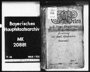 Errichtung von Realgymnasien. Generalia.