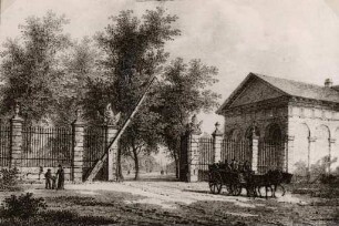 Ansichten Karlsruher Gebäude, Bauwerke und Denkmäler. Altes Mühlburger Tor