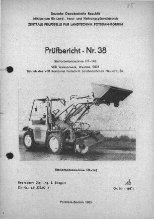 Stallarbeitsmaschine HT-140