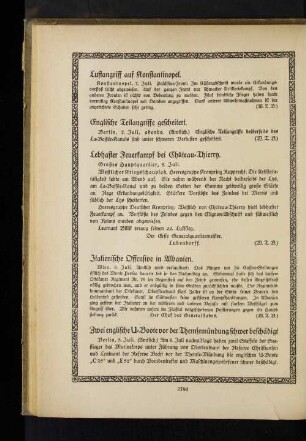 Zwei englische U=Boote vor der Themsenmündung schwer beschädigt.
