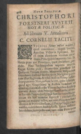 Ad librum V. Annalium