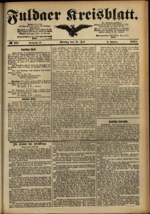 Ausgabe vom Montag, den 18. Juli 1910.
