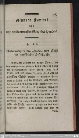 Neuntes Kapitel von dem vollkommensten Gange des Handels