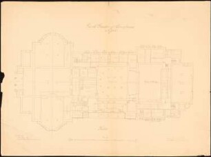 Fürstliches Hoftheater mit Konzertsaal, Gera Ausführungsprojekt: Grundriss UG 1:100