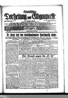 Sächsische Dorfzeitung und Elbgaupresse : mit Loschwitzer Anzeiger ; Tageszeitung für das östliche Dresden u. seine Vororte