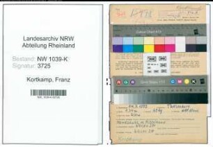 Entnazifizierung Franz Kortkamp , geb. 14.07.1893 ()