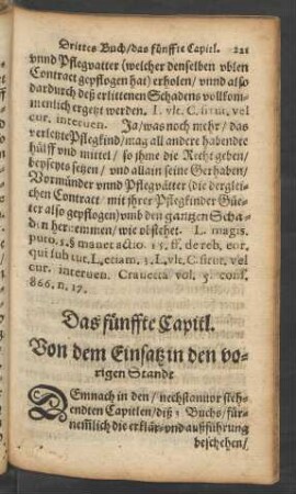 Das fünffte Capitl.