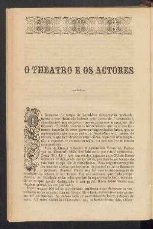 O teatro e os actores