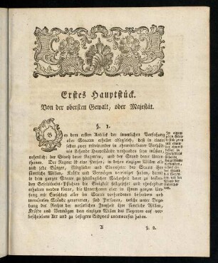 1-19, Erstes Hauptstück.