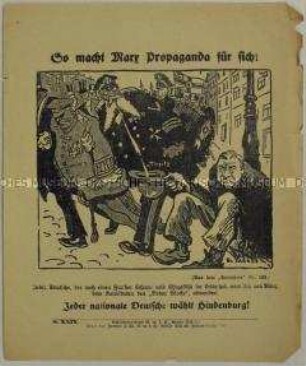 Aufruf zur Wahl von Paul von Hindenburg zum Reichspräsidenten 1925