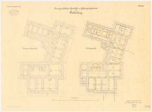 Amtsgericht mit Gefängnis, Plettenberg: Grundriss Fundamente, Keller 1:100