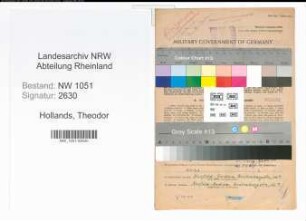 Entnazifizierung Theodor Hollands , geb. 13.08.1892 (Lademeister)