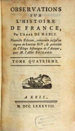 Observations Sur L'Histoire De France, Tome Quatrième