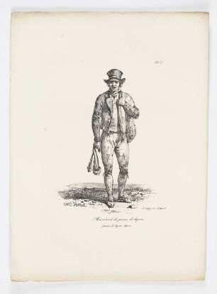 Marchand de peaux de lapin, Blatt 7 der Folge "Rufe von Pariser Straßenhändlern"