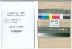 Entnazifizierung Heinrich Leewe , geb. 22.07.1900 (Rundfunkmechaniker)