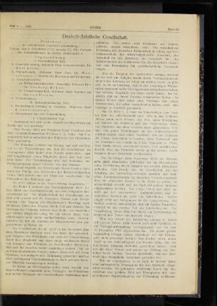 Deutsch-Asiatische Gesaellschaft.