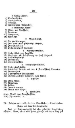 Zeichenunterricht in den Schullehrer-Seminarien : [IV. Seminarien, Bildung der Lehrer und deren persönliche Verhältnisse]
