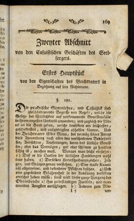 169-224, Erstes Hauptstück
