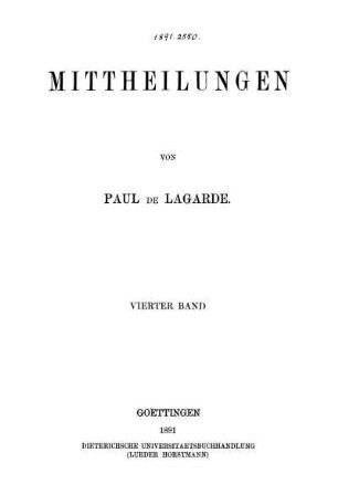 Bd. 4: Mittheilungen. Bd. 4