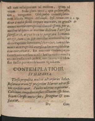 Contemplatio III.