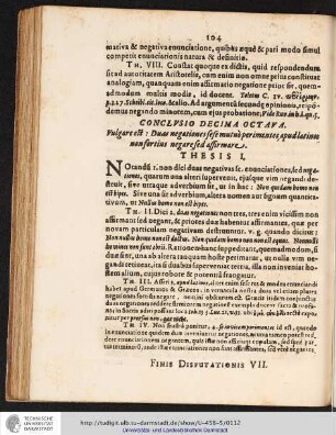 CONCLVSIO DECIMA OCTAVA.