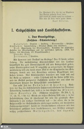 I. Erdgeschichte und Landschaftsform