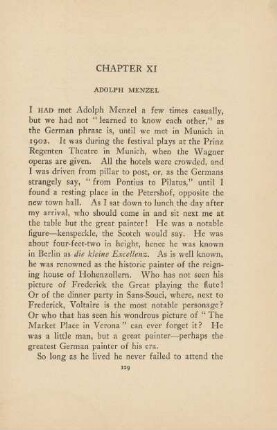 Chapter XI. Adolph Menzel